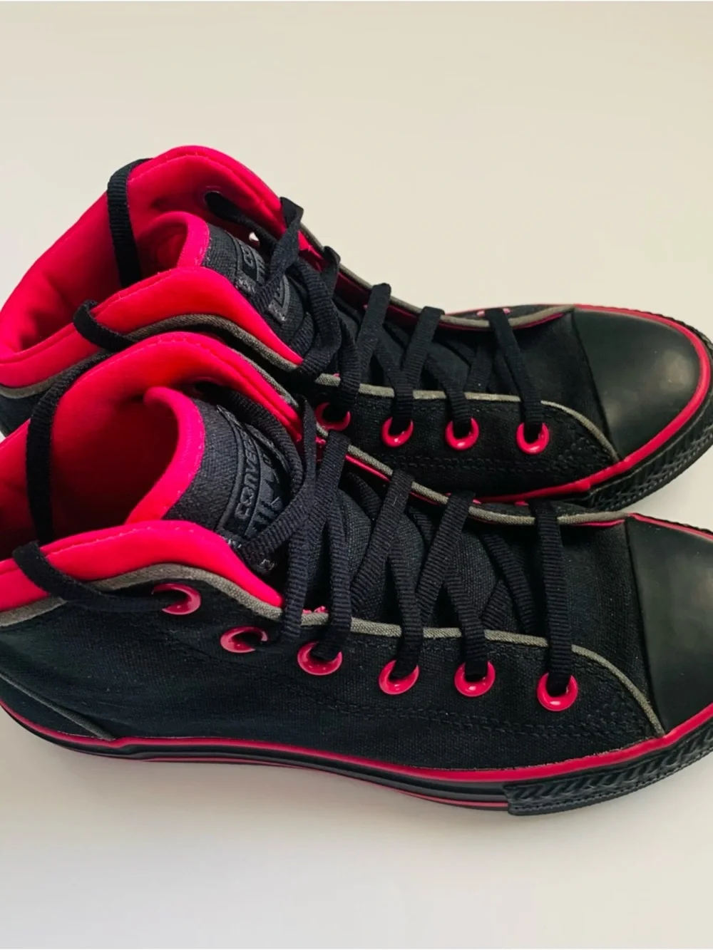 Converse Chuck Taylor All Star “Static Hi” Black/Hot Pink Shoes